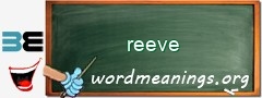 WordMeaning blackboard for reeve